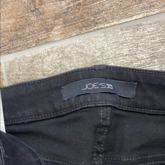 Joe's Jeans Black Denim Jeans High Rise Distressed Skinny Jean Size 23 - Picture 4 of 9